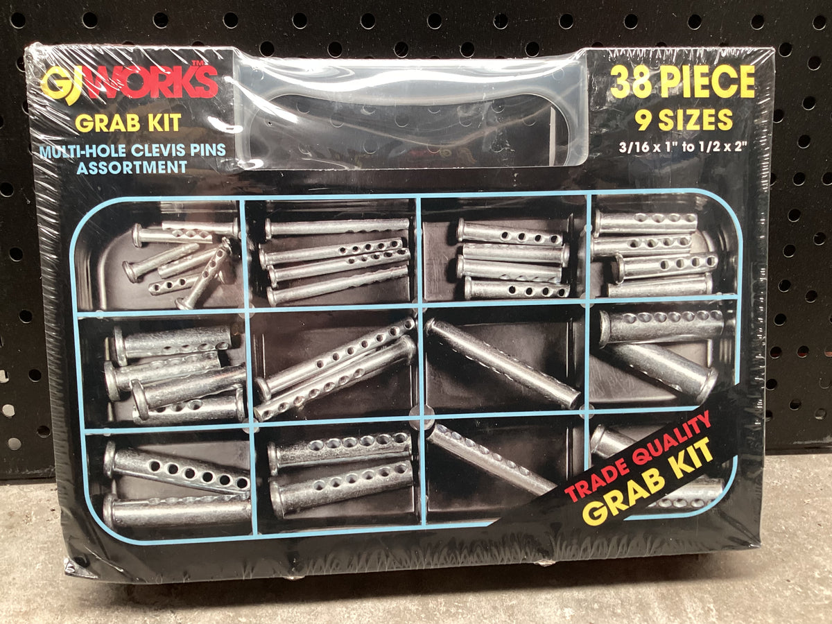 GJ WORKS Grab Kit Multi-hole Clevis Pins Assortment GKA38