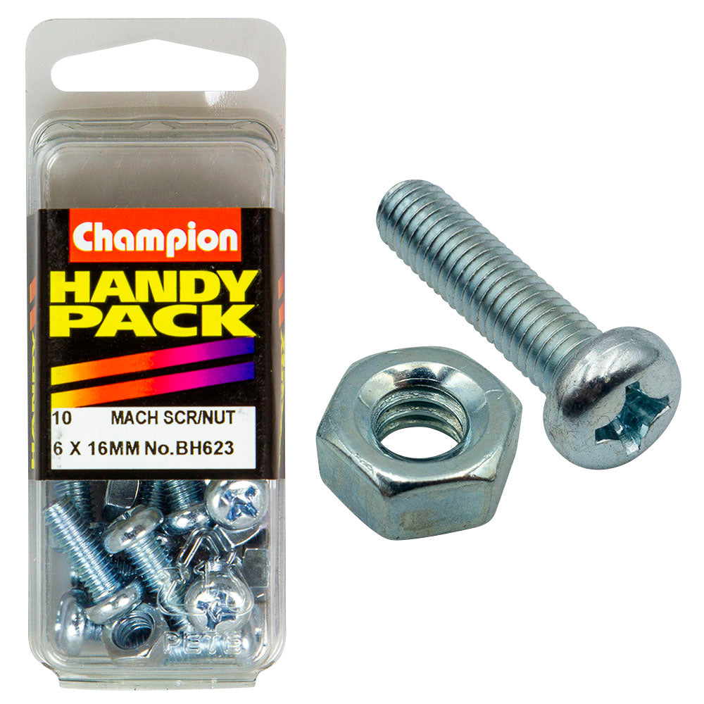 ZINC MACHINE SCREW & NUT HANDY PACK