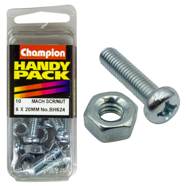 ZINC MACHINE SCREW & NUT HANDY PACK