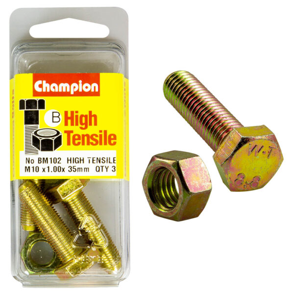 HIGH TENSILE METRIC HEX BOLT & NUT PACK