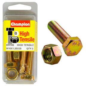HIGH TENSILE METRIC HEX BOLT & NUT PACK