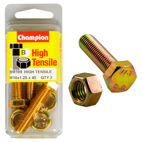 HIGH TENSILE METRIC HEX BOLT & NUT PACK