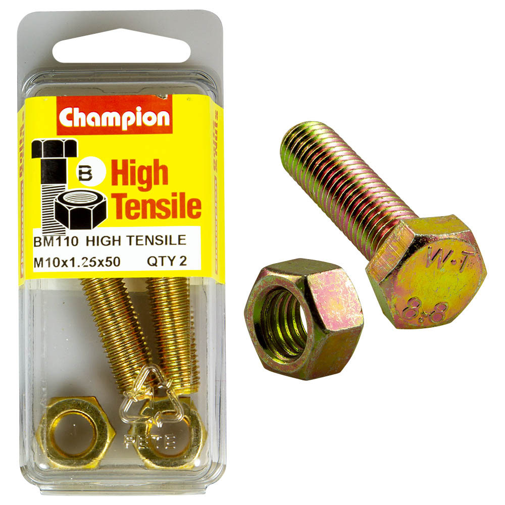 HIGH TENSILE METRIC HEX BOLT & NUT PACK