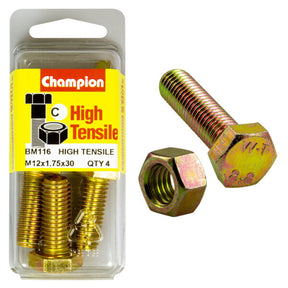 HIGH TENSILE METRIC HEX BOLT & NUT PACK