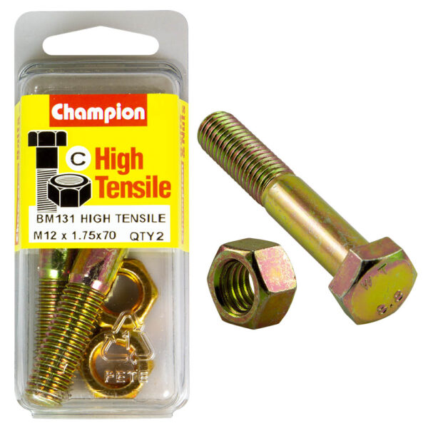 HIGH TENSILE METRIC HEX BOLT & NUT PACK