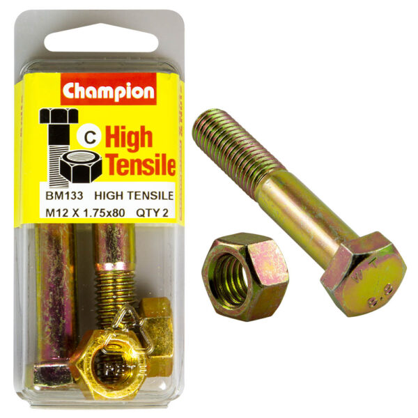 HIGH TENSILE METRIC HEX BOLT & NUT PACK