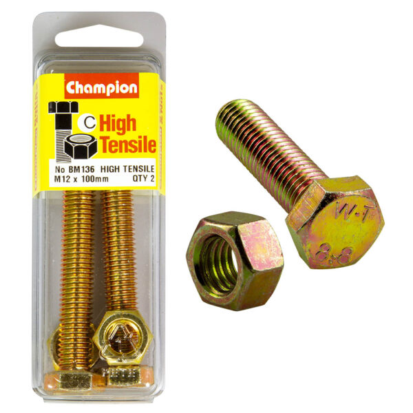 HIGH TENSILE METRIC HEX BOLT & NUT PACK