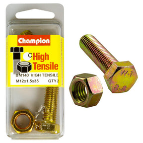 HIGH TENSILE METRIC HEX BOLT & NUT PACK