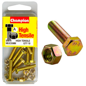 HIGH TENSILE METRIC HEX BOLT & NUT PACK