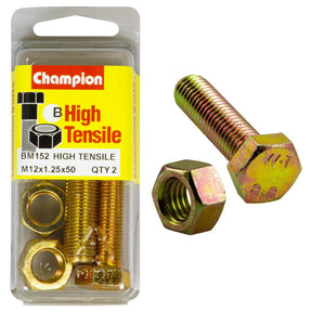 HIGH TENSILE METRIC HEX BOLT & NUT PACK