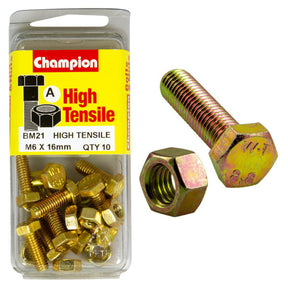 HIGH TENSILE METRIC HEX BOLT & NUT PACK