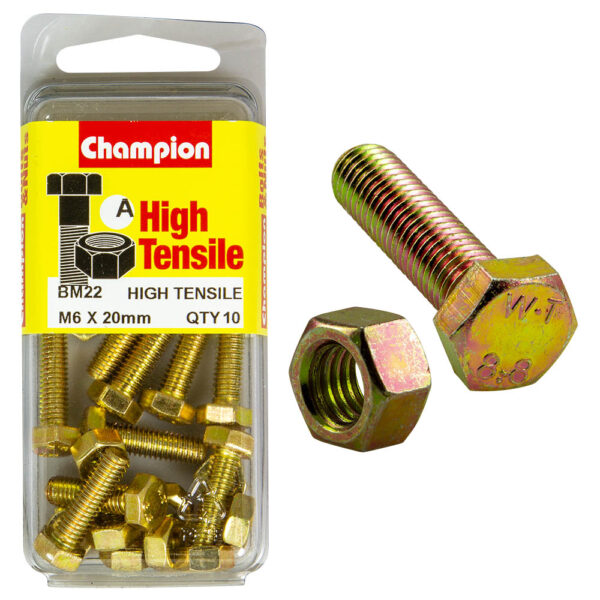 HIGH TENSILE METRIC HEX BOLT & NUT PACK