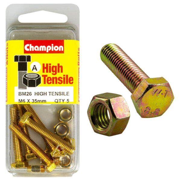 HIGH TENSILE METRIC HEX BOLT & NUT PACK