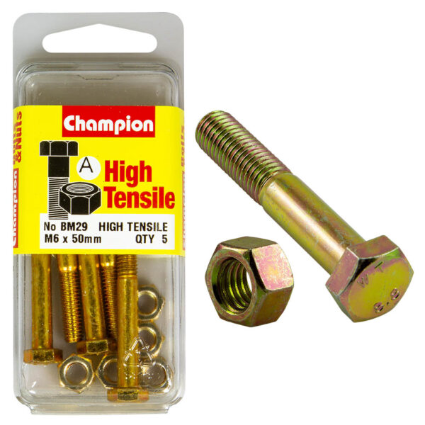HIGH TENSILE METRIC HEX BOLT & NUT PACK