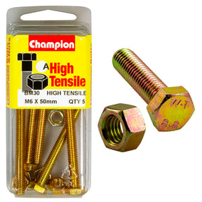 HIGH TENSILE METRIC HEX BOLT & NUT PACK