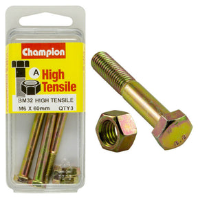 HIGH TENSILE METRIC HEX BOLT & NUT PACK