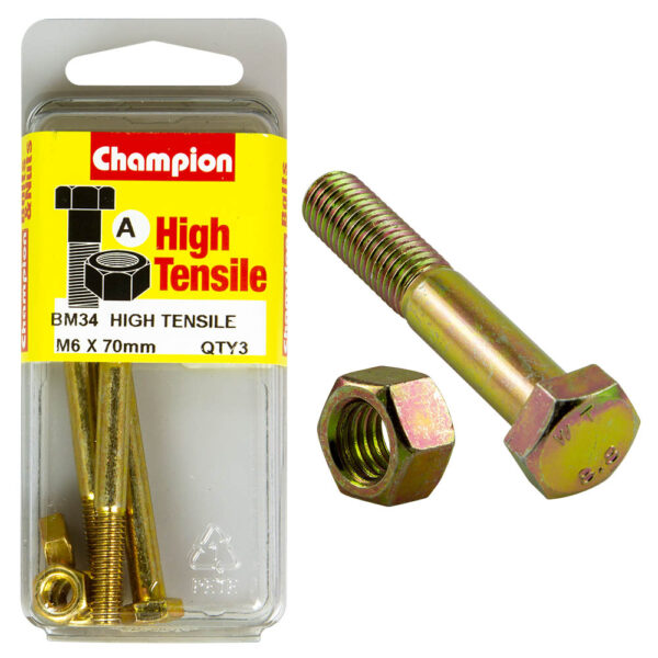 HIGH TENSILE METRIC HEX BOLT & NUT PACK