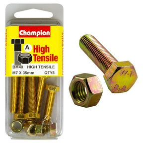 HIGH TENSILE METRIC HEX BOLT & NUT PACK