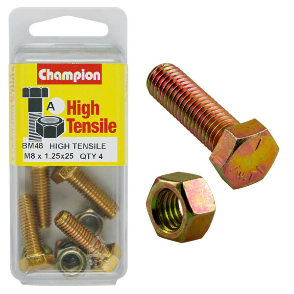 HIGH TENSILE METRIC HEX BOLT & NUT PACK