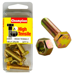 HIGH TENSILE METRIC HEX BOLT & NUT PACK