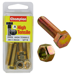 HIGH TENSILE METRIC HEX BOLT & NUT PACK
