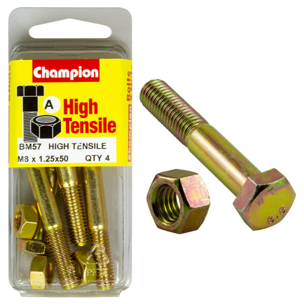 HIGH TENSILE METRIC HEX BOLT & NUT PACK