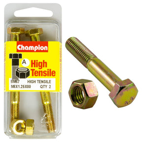 HIGH TENSILE METRIC HEX BOLT & NUT PACK
