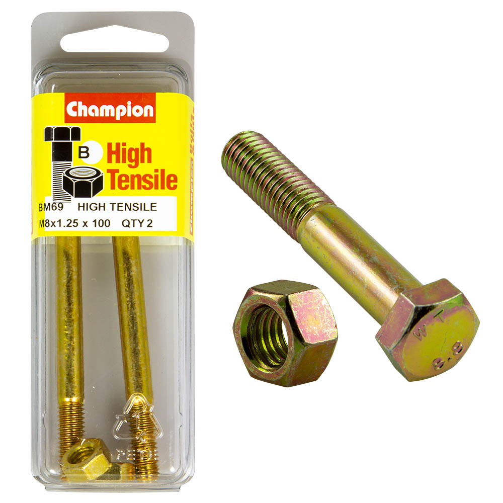HIGH TENSILE METRIC HEX BOLT & NUT PACK