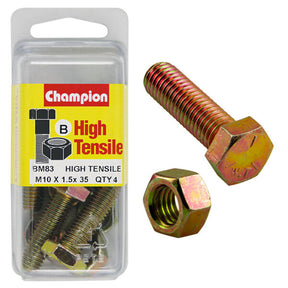 HIGH TENSILE METRIC HEX BOLT & NUT PACK