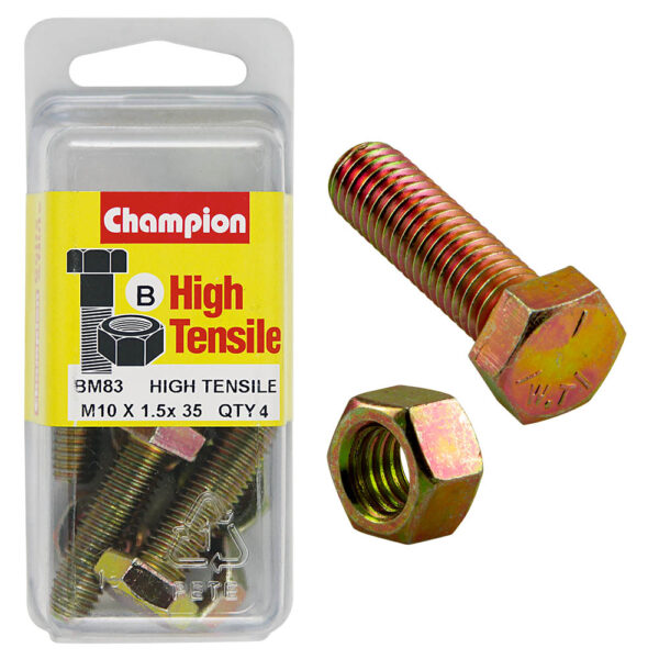 HIGH TENSILE METRIC HEX BOLT & NUT PACK