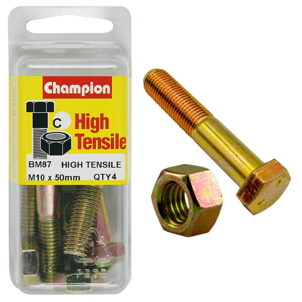 HIGH TENSILE METRIC HEX BOLT & NUT PACK