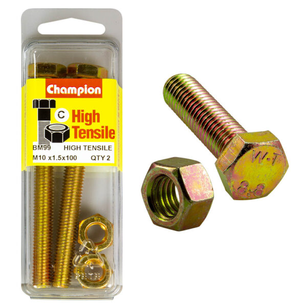 HIGH TENSILE METRIC HEX BOLT & NUT PACK