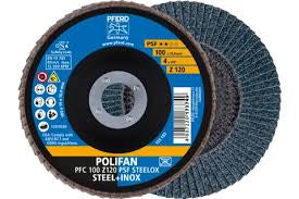 Polifan flap disc PFC 100 x 16mm steel+inox