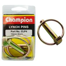 Champion CLP4 Lynch Pin 10mm Zinc Plated Steel - 2/Pack
