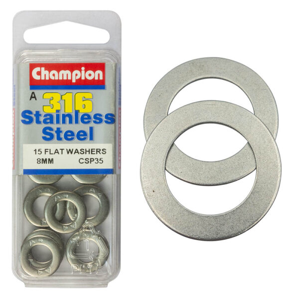 FLAT WASHERS STAINLESS STEEL 316 PACK