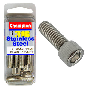 CAP HEAD STAINLESS STEEL 316 SCREWS PACK
