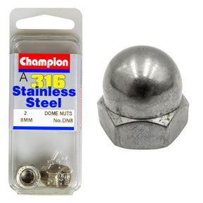 HEX DOME / ACORN NUT STAINLESS STEEL 316 PACK