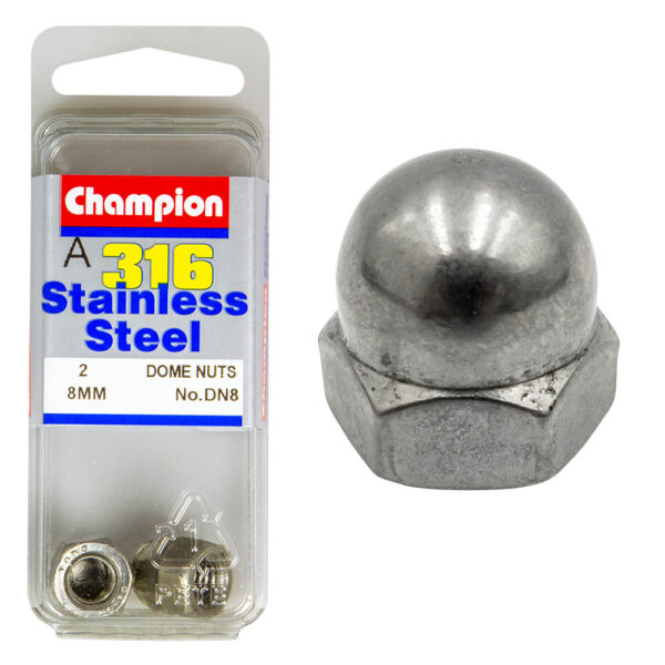 HEX DOME / ACORN NUT STAINLESS STEEL 316 PACK