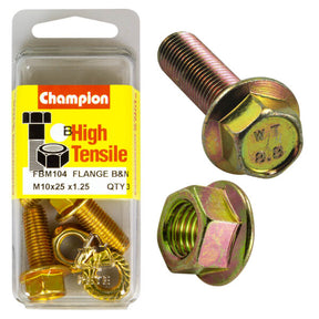 HIGH TENSILE ZINC METRIC FLANGE BOLT & NUT PACK