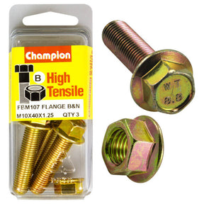 HIGH TENSILE ZINC METRIC FLANGE BOLT & NUT PACK