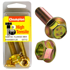 HIGH TENSILE ZINC METRIC FLANGE BOLT & NUT PACK