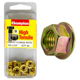HIGH TENSILE ZINC METRIC FLANGE NUT PACK