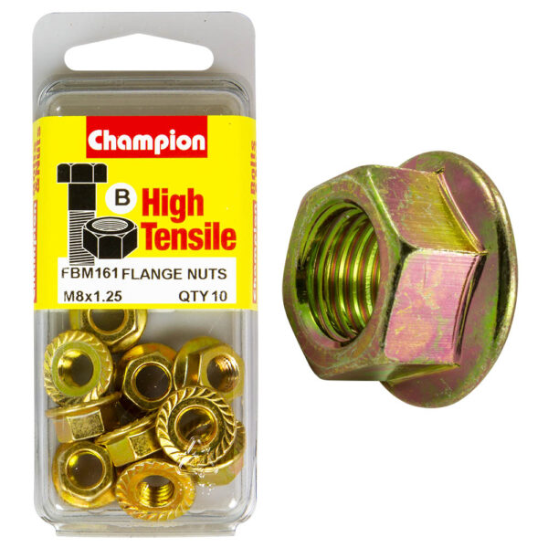 HIGH TENSILE ZINC METRIC FLANGE NUT PACK