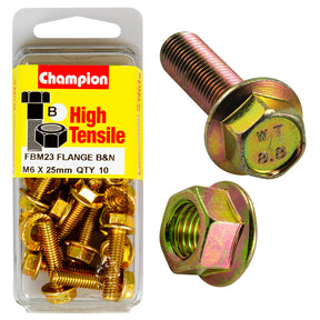 HIGH TENSILE ZINC METRIC FLANGE BOLT & NUT PACK