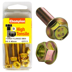 HIGH TENSILE ZINC METRIC FLANGE BOLT & NUT PACK