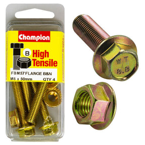 HIGH TENSILE ZINC METRIC FLANGE BOLT & NUT PACK