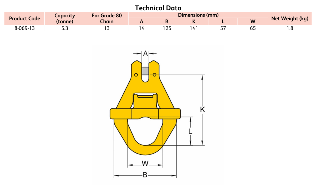 YOKE G80 CLEVIS LINK 13MM