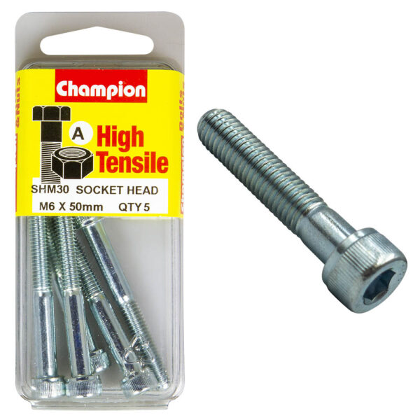 HIGH TENSILE ZINC SOCKET HEAD CAP SCREW PACK
