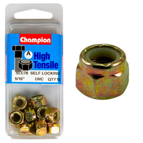 HIGH TENSILE ZINC SELF LOCKING NUT UNC / UNF PACK
