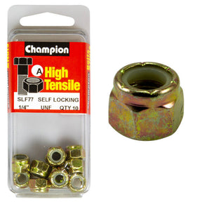HIGH TENSILE ZINC SELF LOCKING NUT UNC / UNF PACK